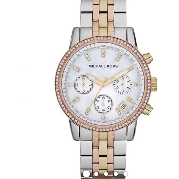 Women's Michael Kors Two Toned Watch - Picture 2 of 7